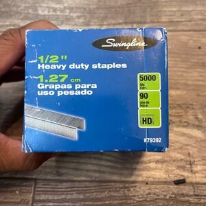 Swingline Heavy Duty Staples 1/2 Inch 90 Sheet Capacity 5000 Count (used) 79392